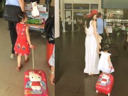 Làng sao - Con gái Thủy Tiên - Công Vinh duyên dáng ở sân bay