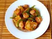 Bếp Eva - Tôm xào đậu phụ đơn giản mà hấp dẫn