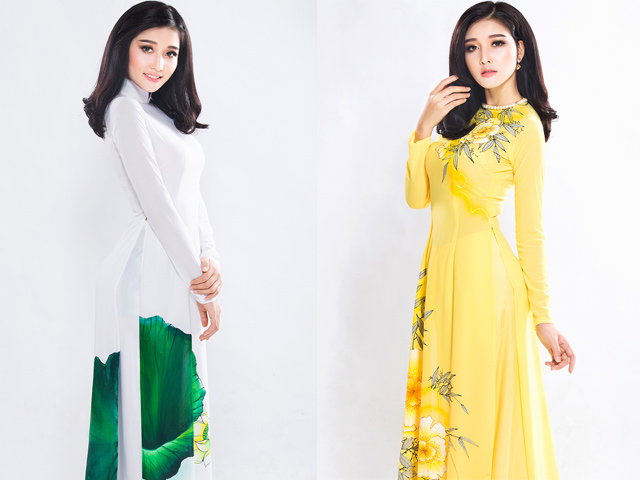 Hoa hậu Triệu Thị Hà nền nã với áo dài truyền thống