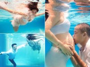 Bà bầu - Đẹp long lanh những bộ ảnh bầu dưới nước của mẹ Việt