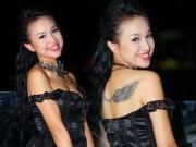 Làng sao - Thanh Vân Hugo để lộ hình xăm lớn ở lưng