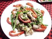 Bếp Eva - Lòng non xào hành cho ông xã nhậu chơi