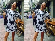 Làng sao - Trang Trần tự tin tạo dáng khoe bụng bầu