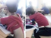 Tin tức - Sốc vì thiếu nữ hớ hênh nội y trên ghế nhà trường