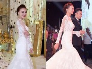 Làng sao - Lan Ngọc mặc váy cưới gợi cảm bên Dương Triệu Vũ