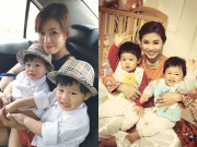 Làm mẹ - Cặp song sinh cực đẹp trai của nữ MC Chúng tôi là chiến sỹ