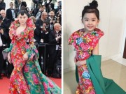 Làm mẹ - Bé gái mặc “váy nhái” của các nữ minh tinh gây thích thú