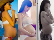 Bà bầu - Ngắm khoảnh khắc sao Việt khoe bụng bầu với bikini