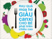 Làm mẹ - Infographic: Những loại rau quả giàu canxi nhất cho trẻ