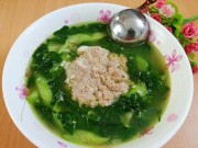 Bếp Eva - Canh cua nấu mồng tơi, mướp hương thanh mát