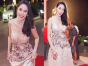 Làng sao - Thủy Tiên khoe vòng một gợi cảm với váy xẻ sâu