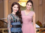 Làng sao - Phạm Hương xinh tươi "đọ sắc" Diễm My 9X tại sự kiện