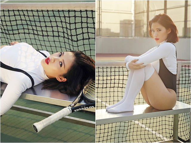 Milan Phạm nóng bỏng hút ánh nhìn trên sân tennis