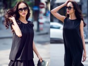 Thời trang - Chọn váy maxi đen che bụng mỡ tối đa cho chị em