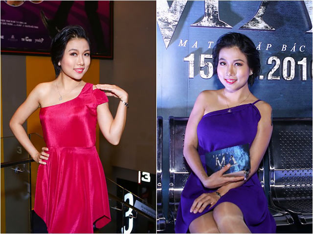 Thùy Dương gây chú ý khi diện 2 váy đi xem phim