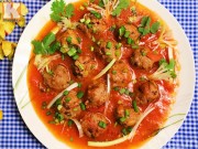 Bếp Eva - Thịt bò viên sốt cà chua đậm đà, ngon cơm