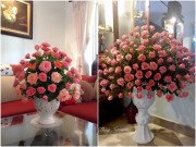 Nhà đẹp - Những bình hồng trăm bông "nhìn là yêu" của mẹ U40