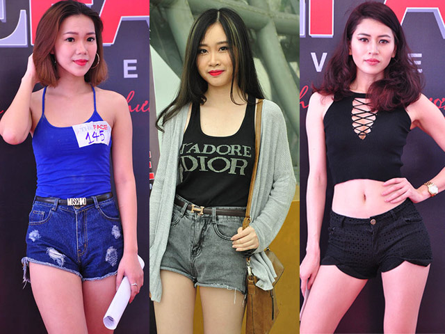 Dàn thiếu nữ xinh đẹp mặc soóc "Katun" quy tụ ở HN