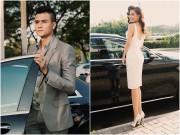 Làng sao - Vĩnh Thụy lái siêu xe đưa Hoàng Thùy Linh đi sự kiện