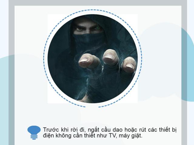 Bí kíp chống trộm đột nhập khi gia đình đi vắng lâu ngày