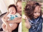 Làng sao - Con trai Elly Trần cười toe toét trong vòng tay mẹ