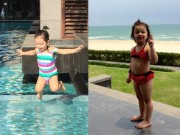 Làm mẹ - Ảnh đi bơi ngộ nghĩnh của nhóc tỳ nhà sao Việt