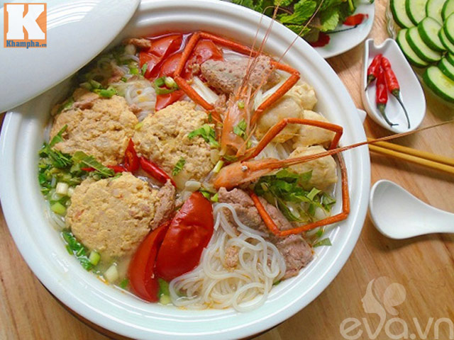 Bún riêu tôm cho bữa sáng cuối tuần