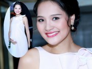 Làng sao - HH Hương Giang khoe bụng bầu 7 tháng tại sự kiện