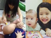 Làm mẹ - Xôn xao clip bé 5 tuổi thay bỉm thành thạo cho em 3 tháng