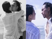 Làng sao - Phạm Anh Khoa lãng mạn hôn vợ hơn tuổi giữa biển