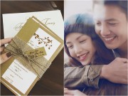 Làng sao - Lộ thiệp cưới lãng mạn của Quang Tuấn - Linh Phi
