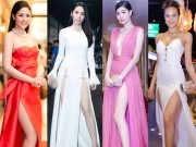 Thời trang - Muôn kiểu váy xẻ cao gây nhức mắt của mỹ nhân Việt