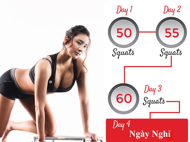 Lịch trình 30 ngày thay đổi vóc dáng với Squats