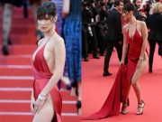 Thời trang - Siêu mẫu 19 tuổi gặp sự cố thời trang trên thảm đỏ Cannes