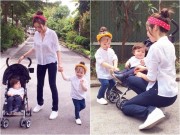 Làng sao - 3 mẹ con Elly Trần cực đáng yêu khi xuống phố ngày 1/6