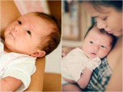 Làng sao - Phương Vy khoe ảnh cận mặt con gái 1 tháng tuổi