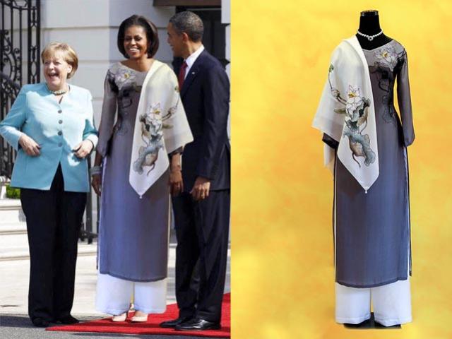 Sự thật đằng sau bức ảnh phu nhân Obama mặc áo dài Việt Nam