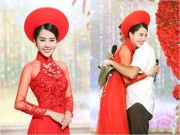 Làng sao - Nam Em mặc áo dài đỏ, làm cô dâu xinh đẹp trên sân khấu