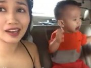 Clip Eva - Video: 3 con của Ốc Thanh Vân khóc quấy chành chọe trên ô tô