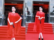 Thời trang - Linh Nga khoe sắc với váy tua rua đỏ rực