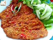 Bếp Eva - Làm thịt heo giả bò khô cho chồng nhâm nhi, xem bóng đá