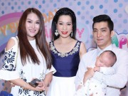 Làng sao - Phi Thanh Vân bế con trai đang ngủ đến mừng con gái Trịnh Kim Chi