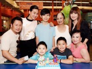 Làng sao - Vợ cũ - tình mới của Bằng Kiều rạng rỡ bên nhau trong sinh nhật con trai