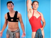 Thời trang - Phì cười nhìn nam giới vật vã thử mặc áo tắm