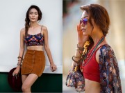 Thời trang - Mâu Thủy khoe eo thon rạng rỡ ngoài phố