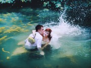 Eva Yêu - Ảnh cưới dưới nước ấn tượng của cặp đôi… không biết bơi