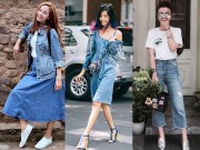 Thời trang - Người đẹp tích cực khoe dáng với đồ jeans