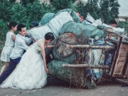 Eva Yêu - Ảnh cô dâu, chú rể đỡ xe đồng nát gây sốt cư dân mạng