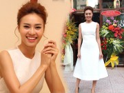 Làng sao - Lan Ngọc diện "cây trắng" khoe dáng mảnh mai