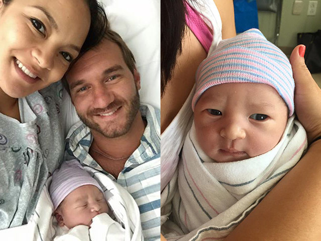 Nick Vujicic hạnh phúc khoe quí tử thứ 2 vừa chào đời